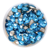 Glotte de forme de poire aigue-marine.